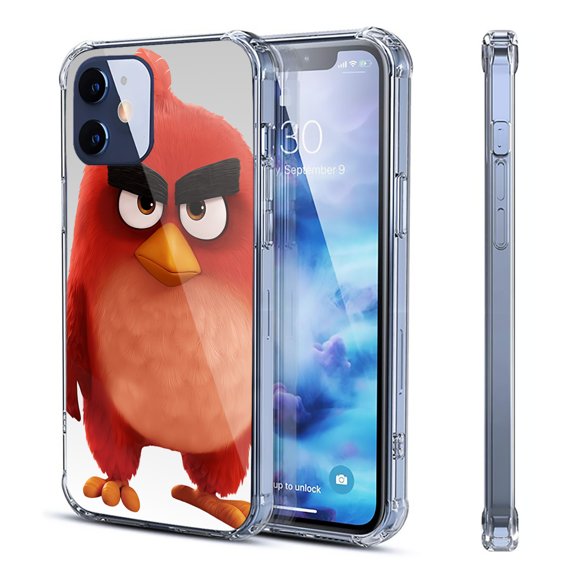 （画像用） Angry Birds アングリーバード 【iPhone 12シリーズ対応】透明スマホケース（クリアソフトケース）
